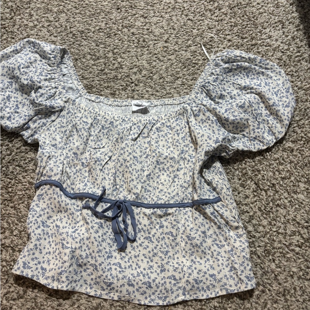 Sienna Sky Blue Floral Top